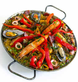 Paella traditional pan